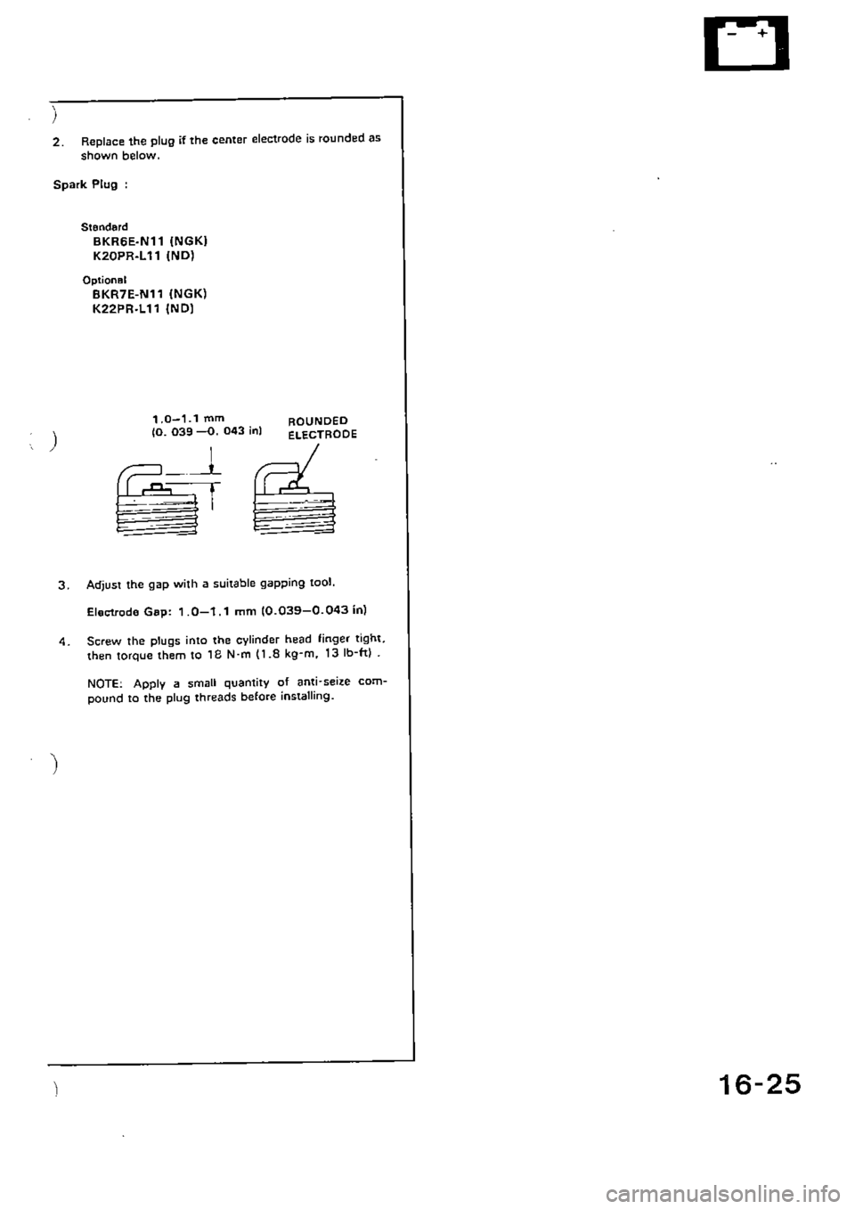 HONDA CIVIC 1990 4.G Supplement Workshop Manual 