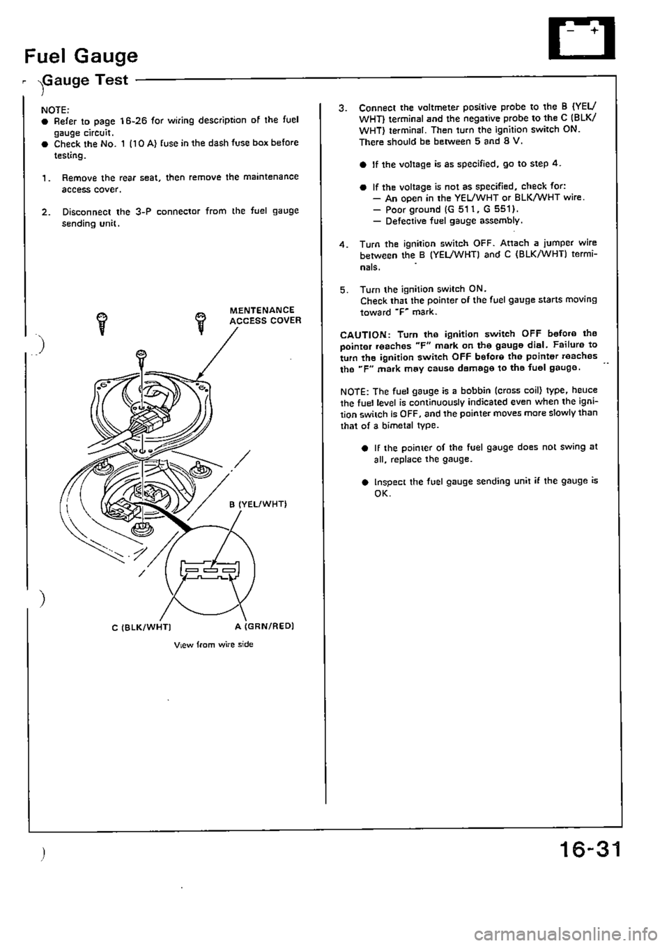 HONDA CIVIC 1990 4.G Supplement Workshop Manual 