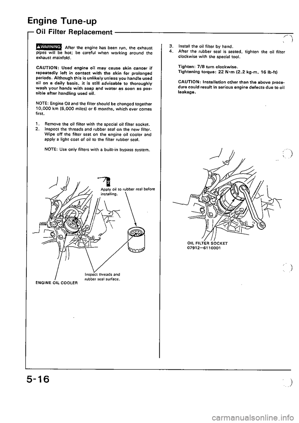 HONDA CIVIC 1989 4.G Supplement Workshop Manual 