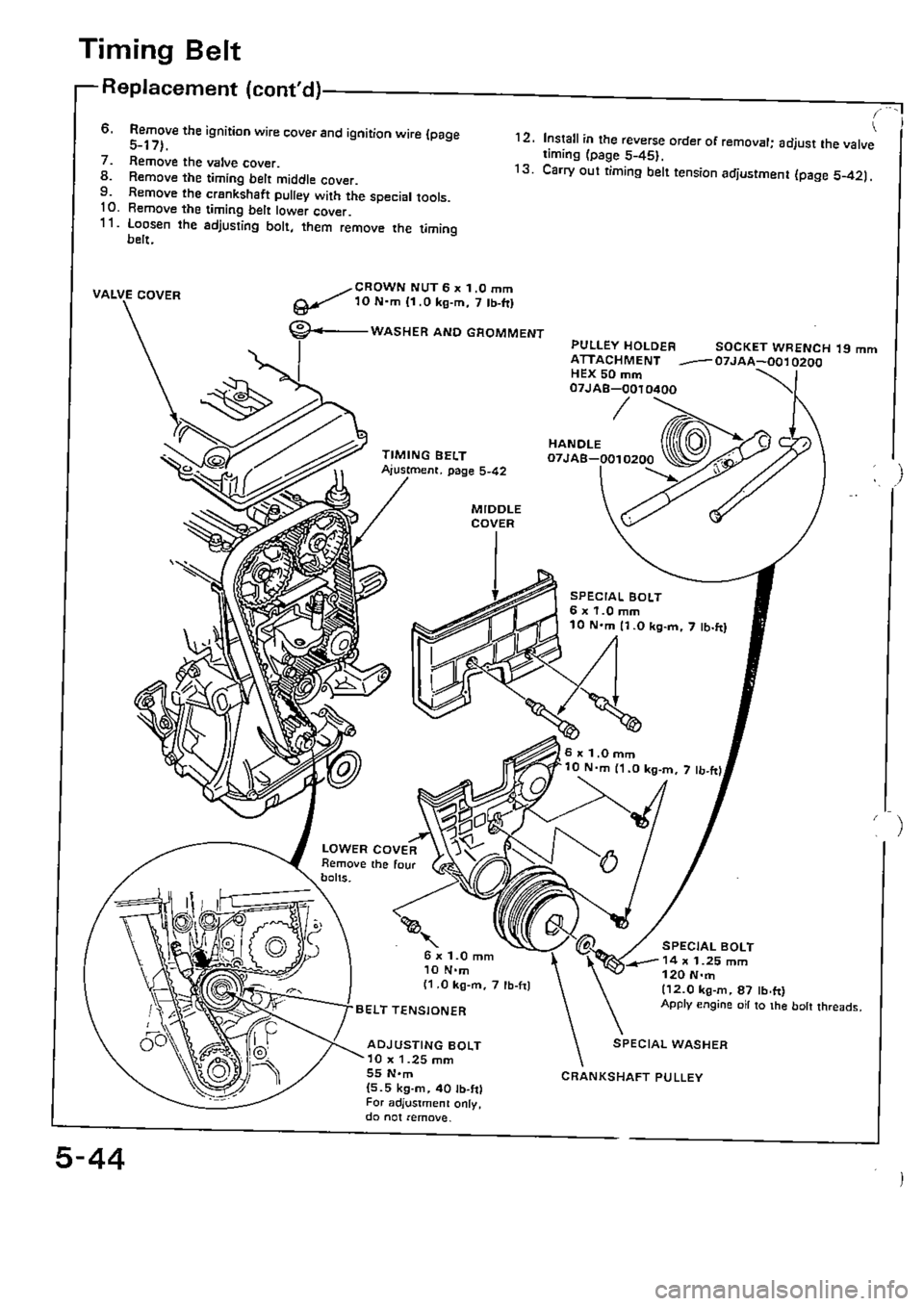 HONDA CIVIC 1989 4.G Supplement Workshop Manual 