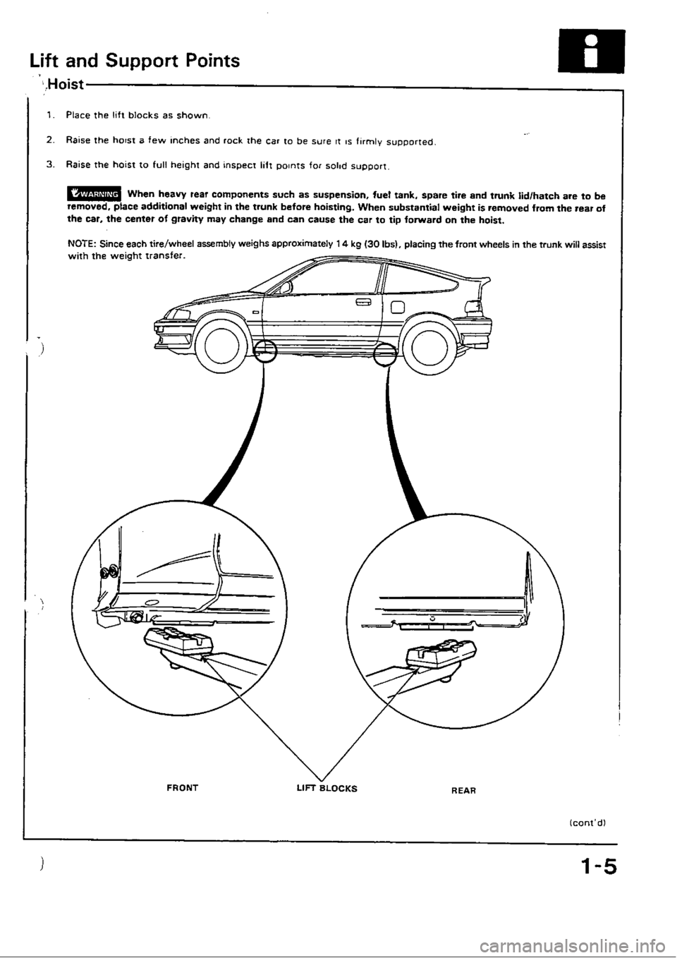 HONDA CIVIC 1990 4.G Workshop Manual 