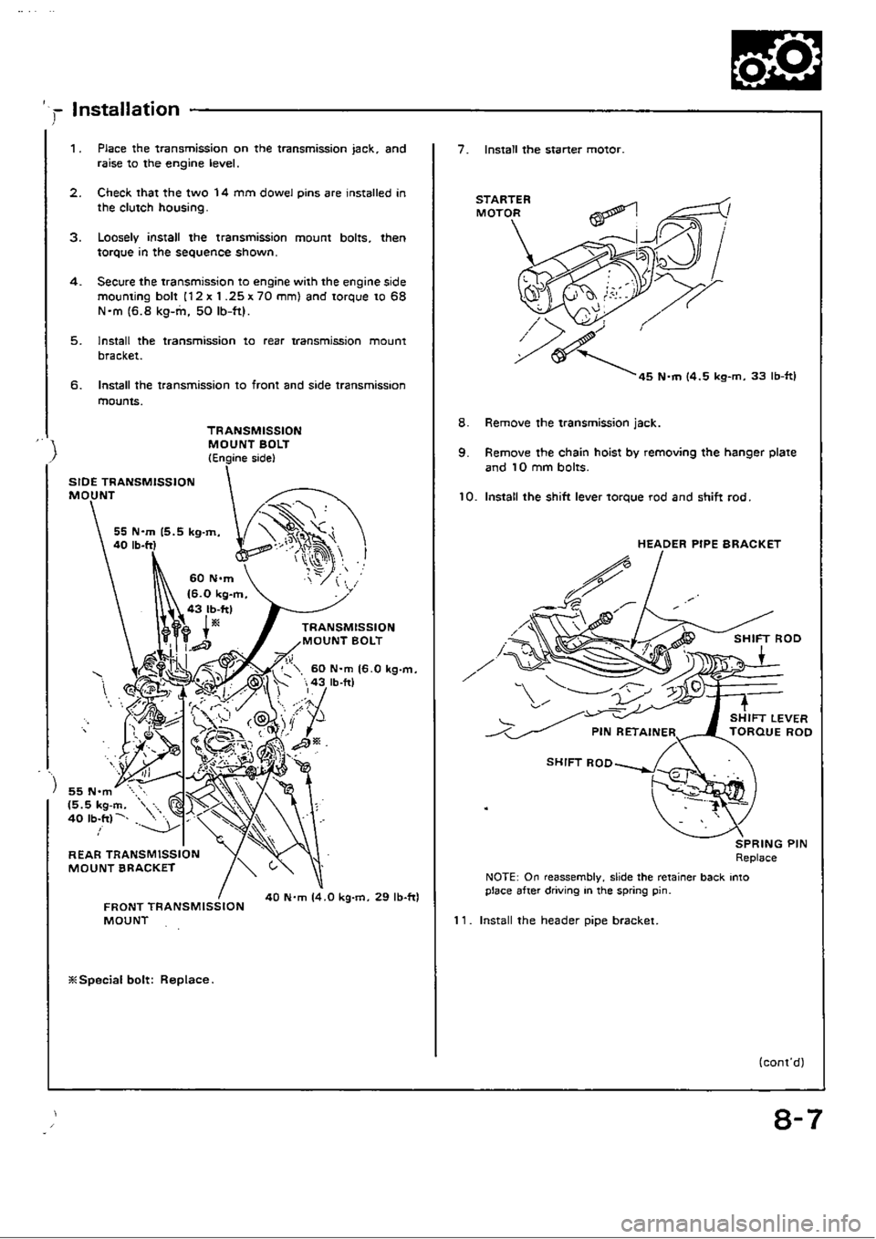 HONDA CIVIC 1990 4.G Workshop Manual 