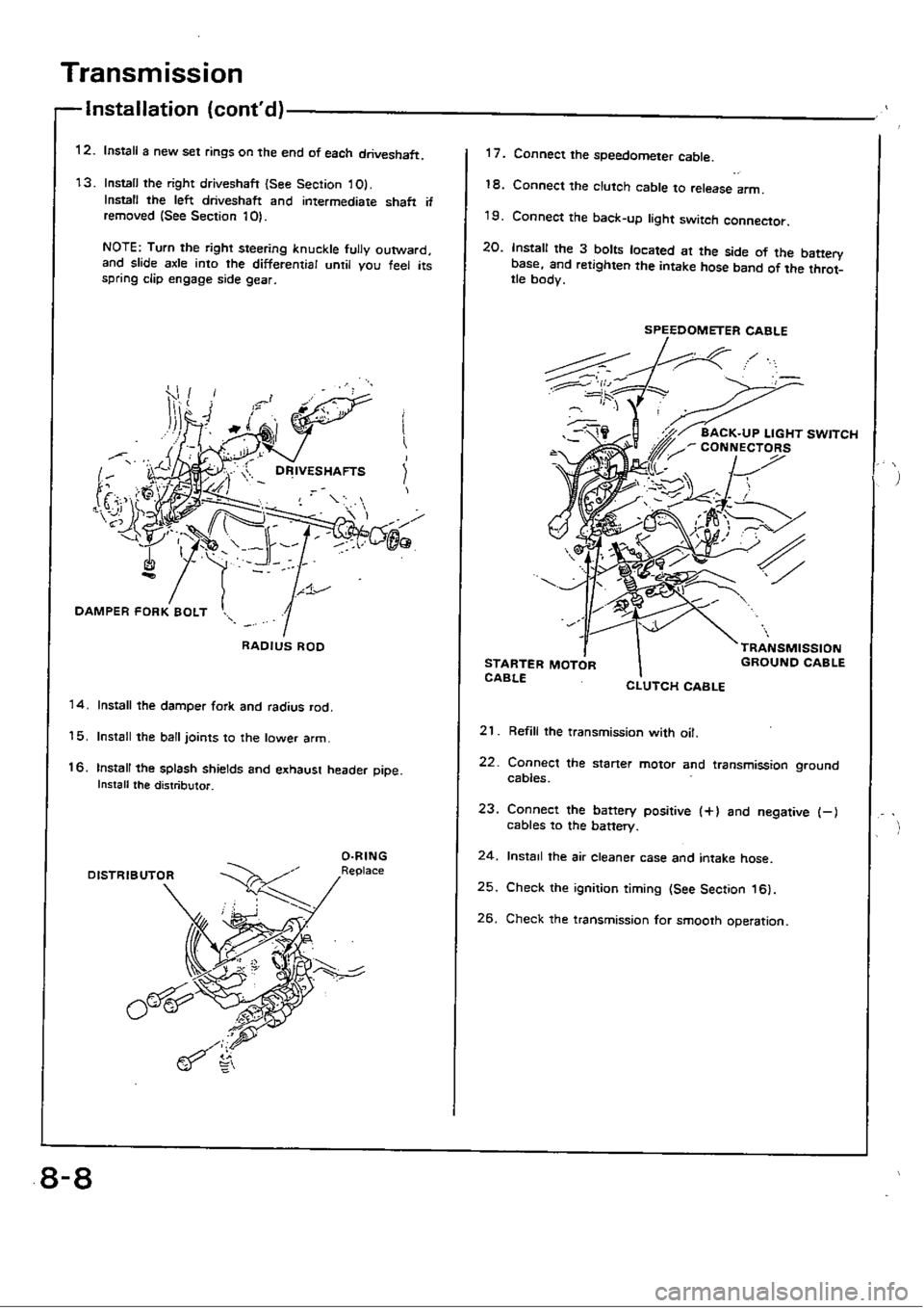 HONDA CIVIC 1990 4.G Workshop Manual 