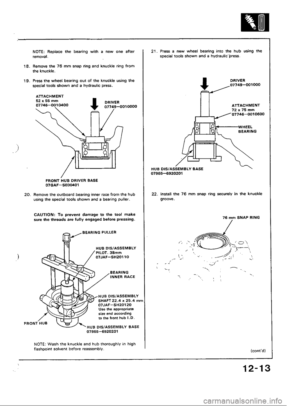 HONDA CIVIC 1988 4.G Workshop Manual 