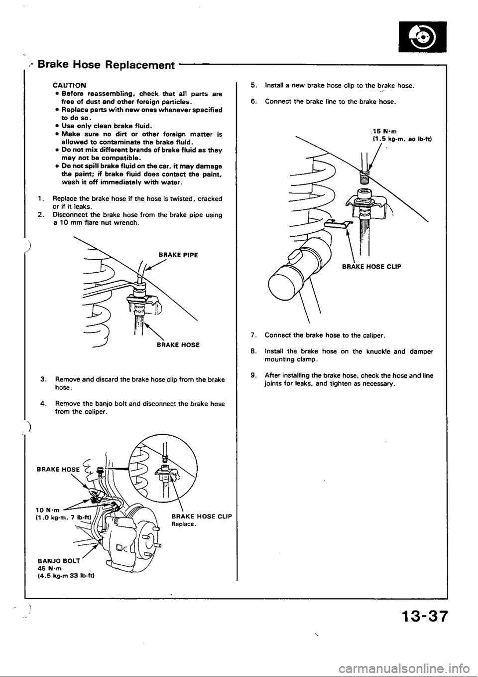 HONDA CIVIC 1989 4.G Workshop Manual 