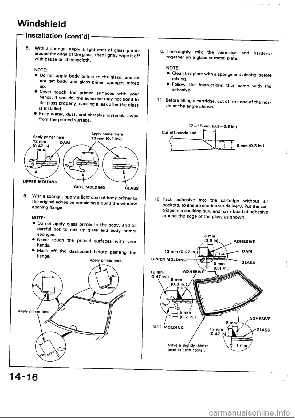 HONDA CIVIC 1989 4.G Workshop Manual 