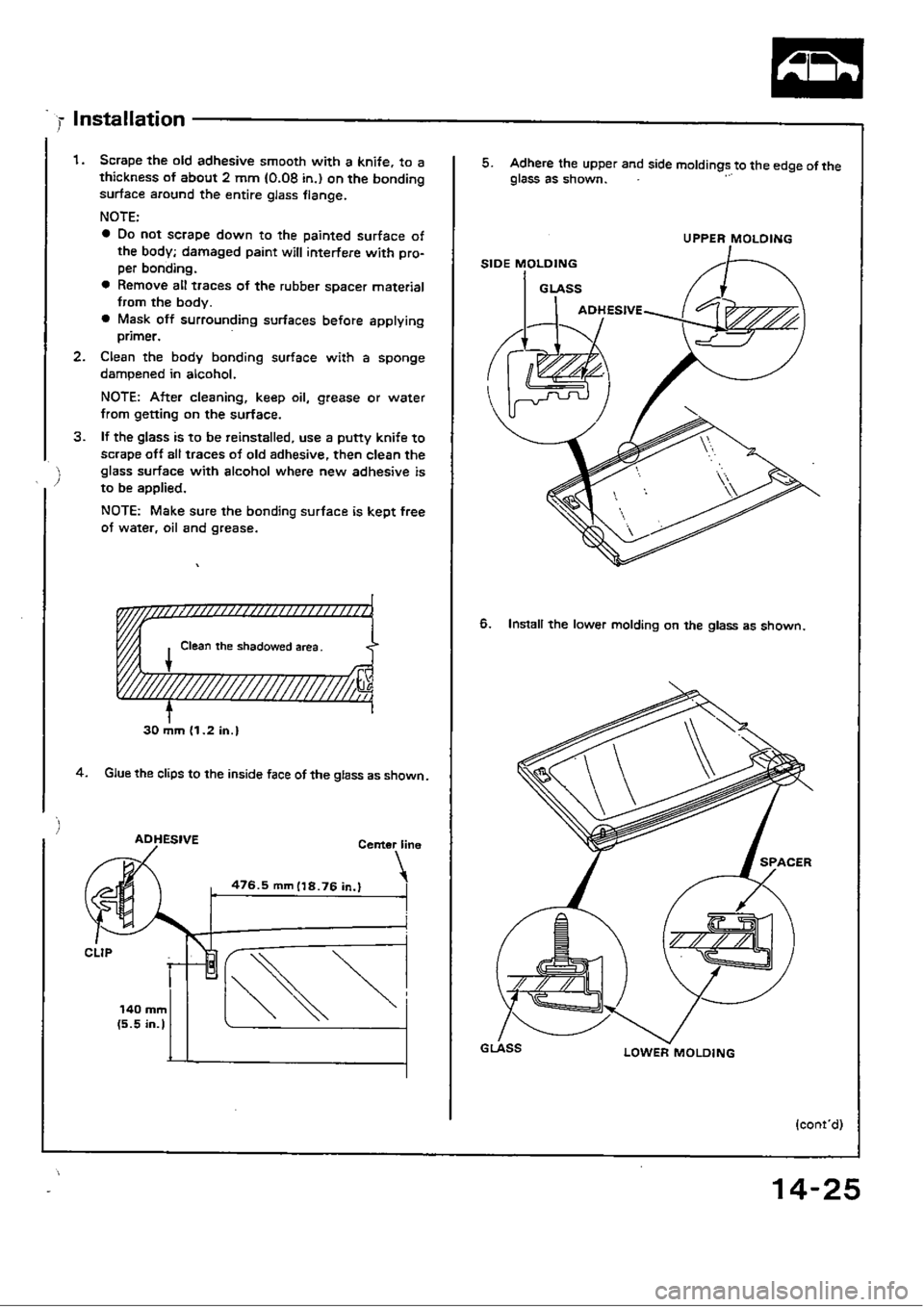 HONDA CIVIC 1989 4.G Workshop Manual 