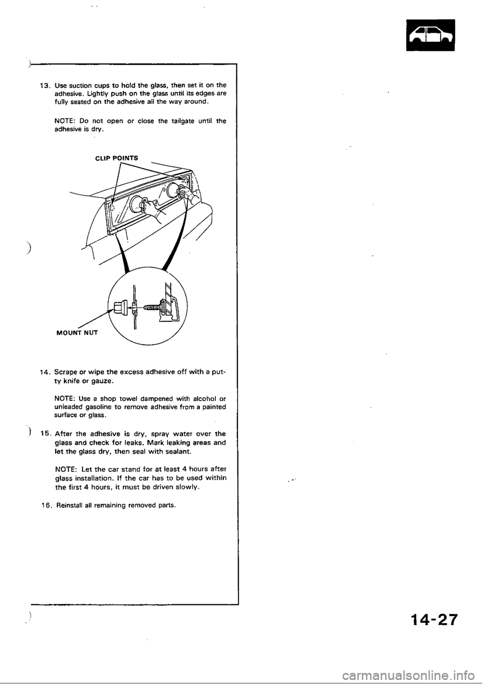 HONDA CIVIC 1989 4.G Workshop Manual 