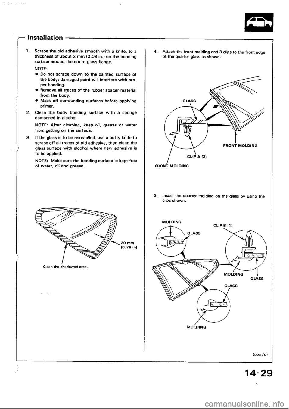 HONDA CIVIC 1990 4.G Workshop Manual 