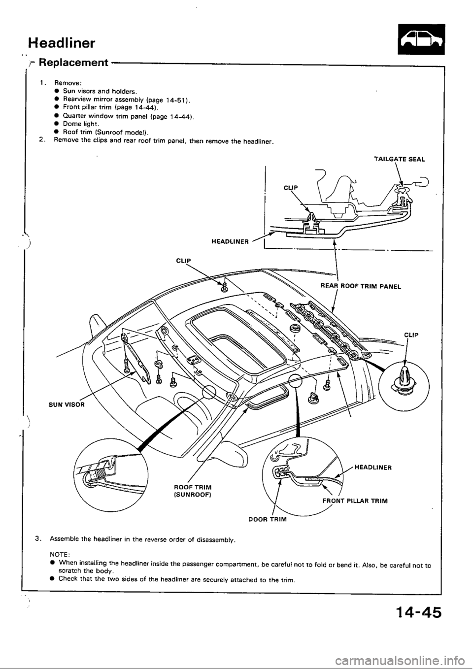 HONDA CIVIC 1989 4.G Workshop Manual 