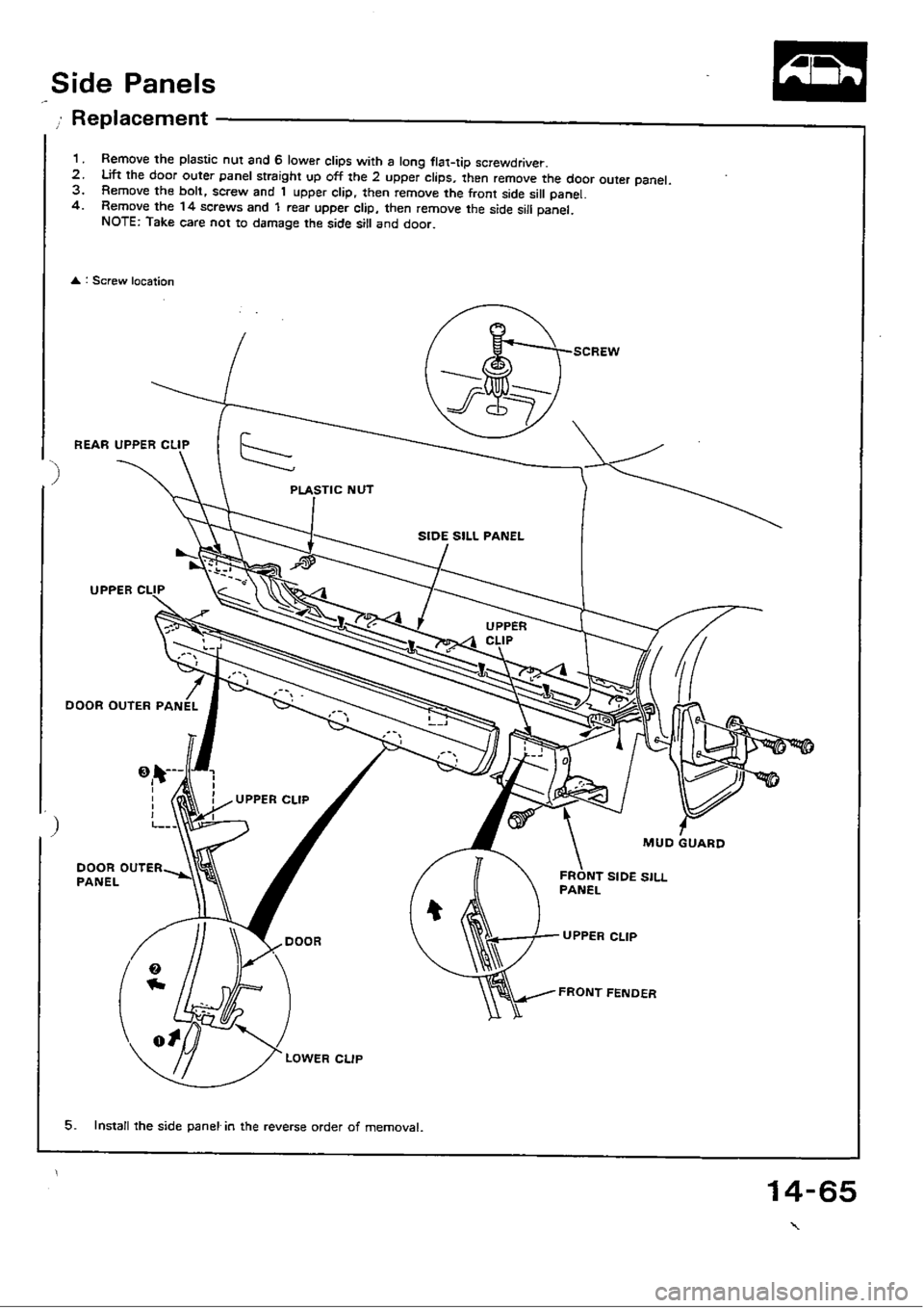HONDA CIVIC 1989 4.G Workshop Manual 