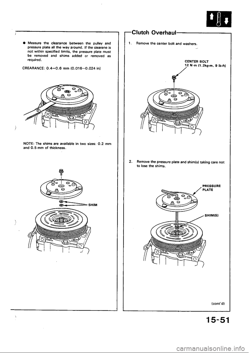 HONDA CIVIC 1988 4.G Workshop Manual 