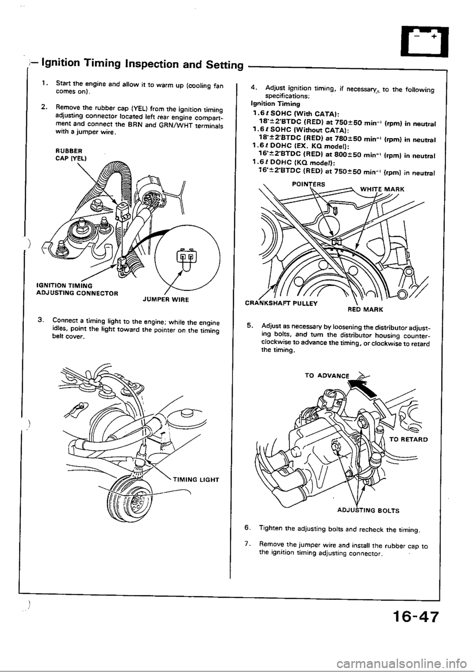 HONDA CIVIC 1990 4.G Workshop Manual 