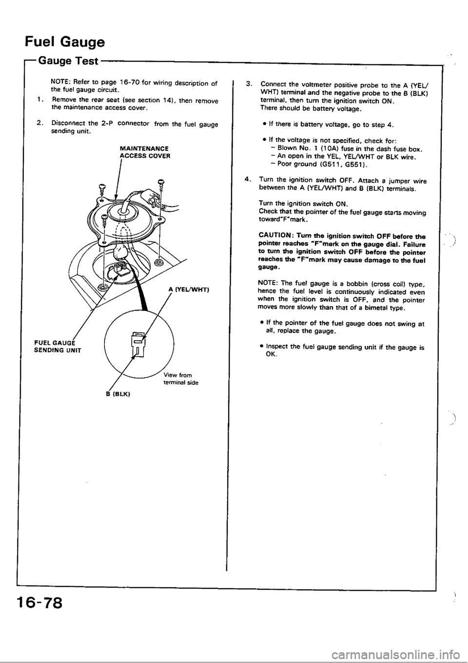 HONDA CIVIC 1989 4.G Workshop Manual 