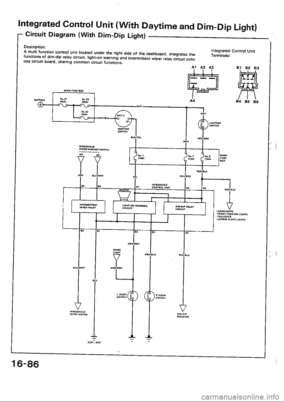 HONDA CIVIC 1988 4.G Workshop Manual 