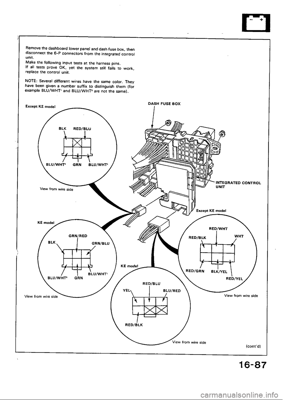 HONDA CIVIC 1988 4.G Workshop Manual 