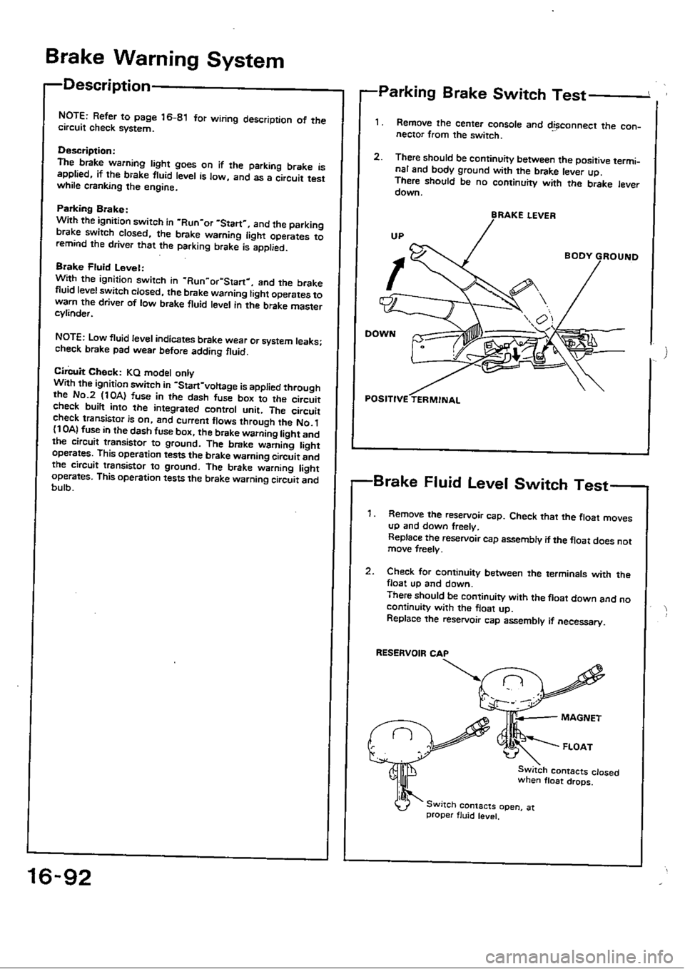 HONDA CIVIC 1989 4.G Workshop Manual 