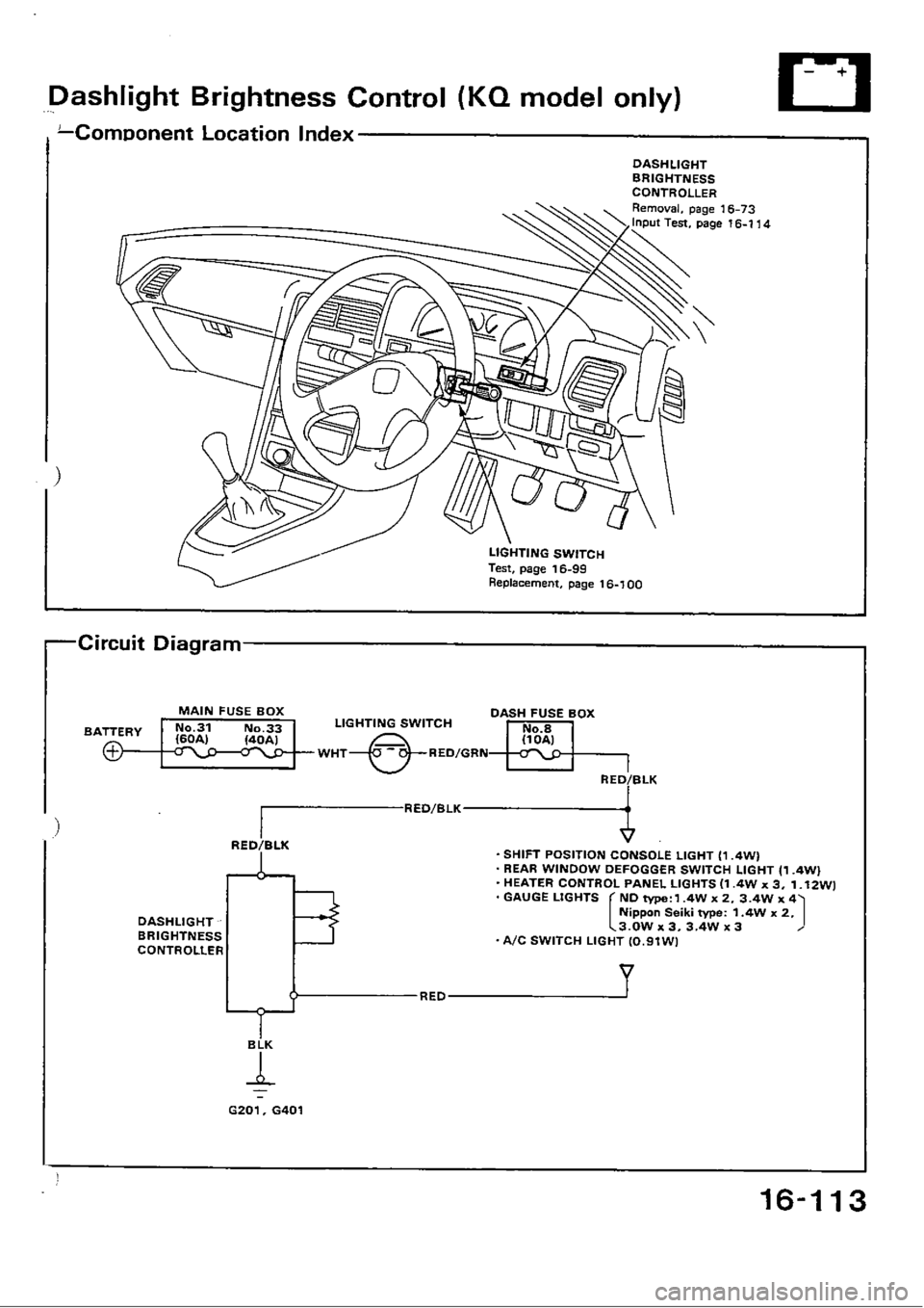 HONDA CIVIC 1990 4.G Workshop Manual 
