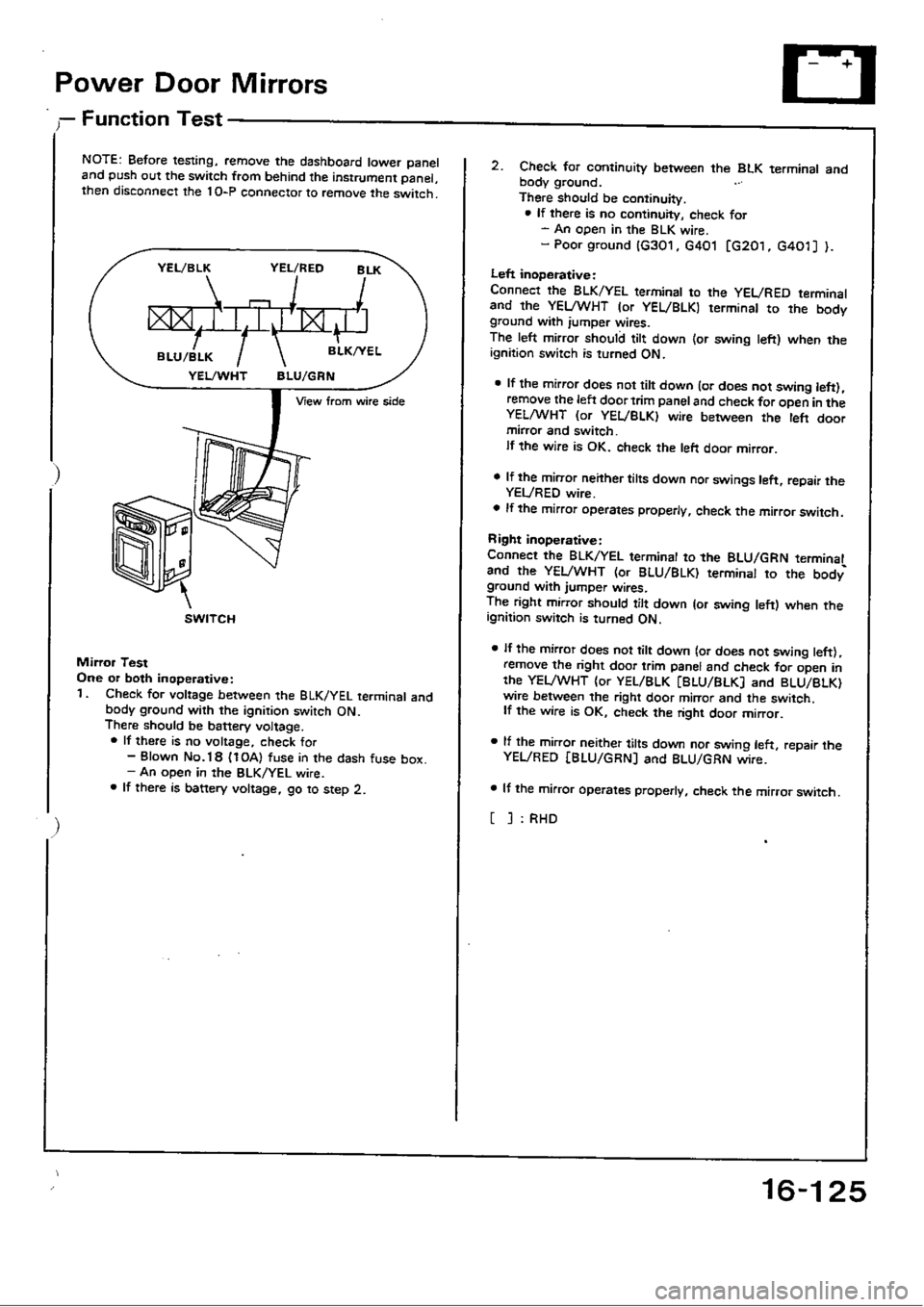 HONDA CIVIC 1990 4.G Workshop Manual 