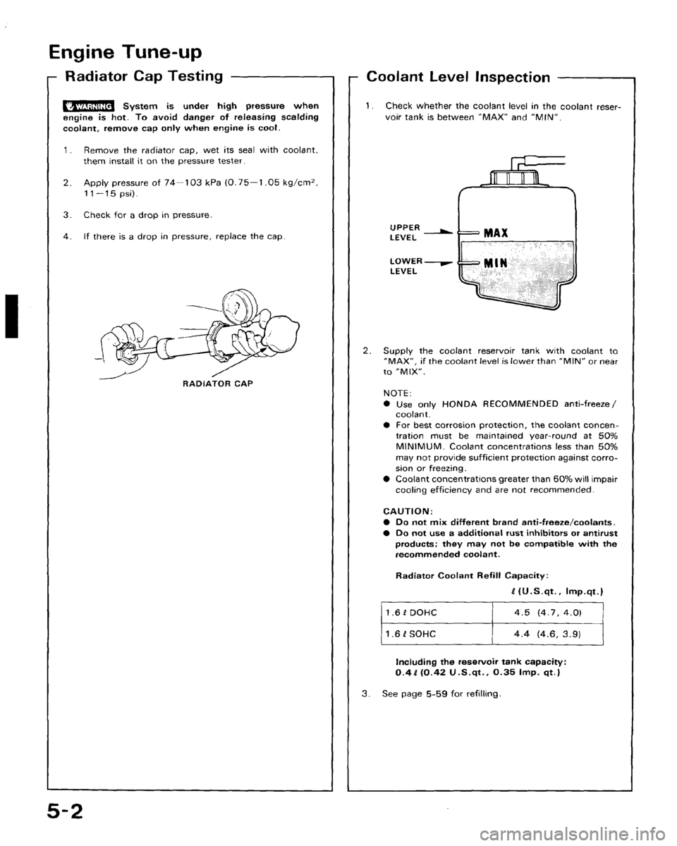 HONDA CRX 1988 2.G Workshop Manual 