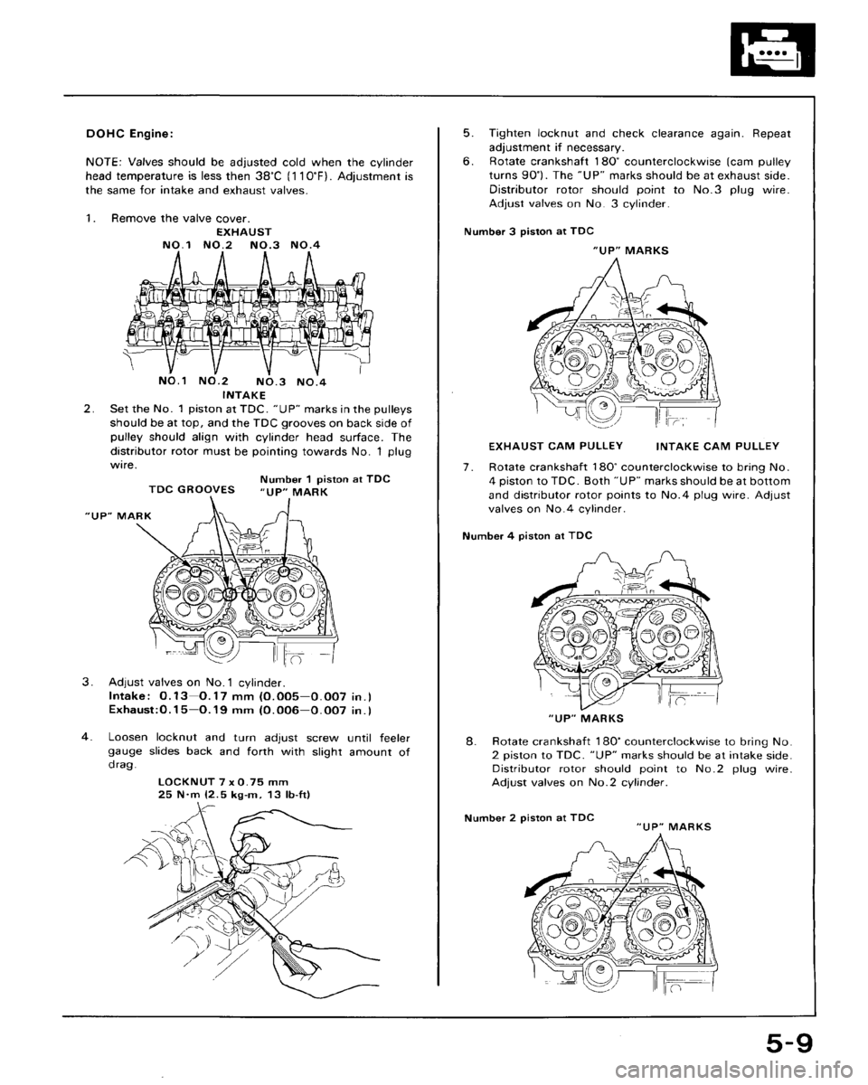 HONDA CRX 1988 2.G Workshop Manual 