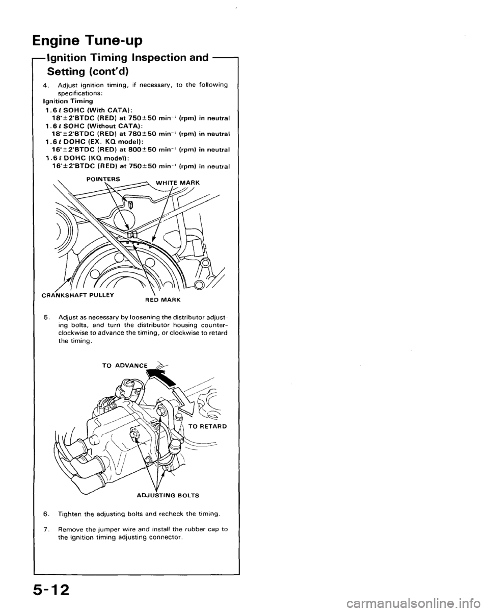 HONDA CRX 1988 2.G Workshop Manual 