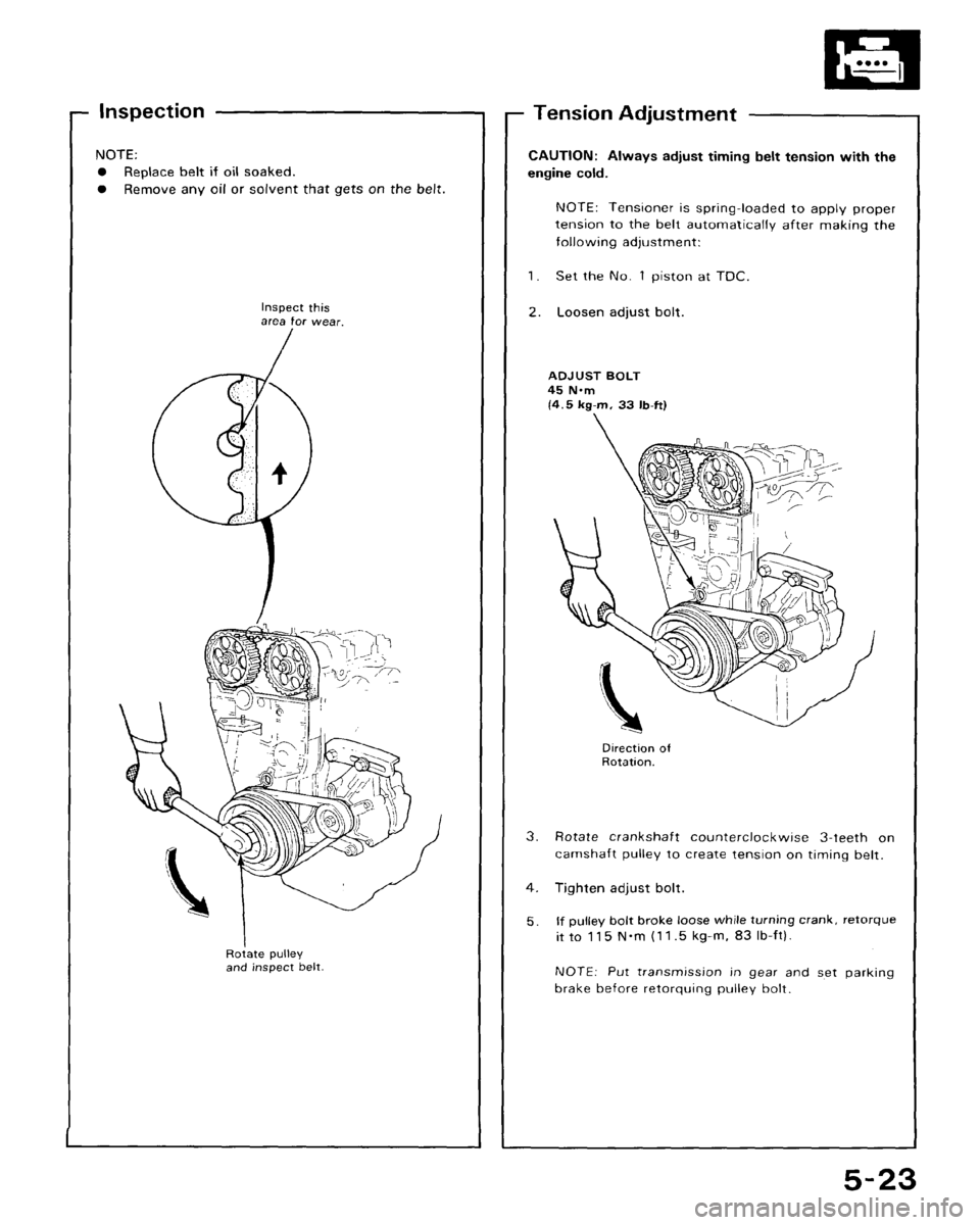 HONDA CRX 1988 2.G Workshop Manual 