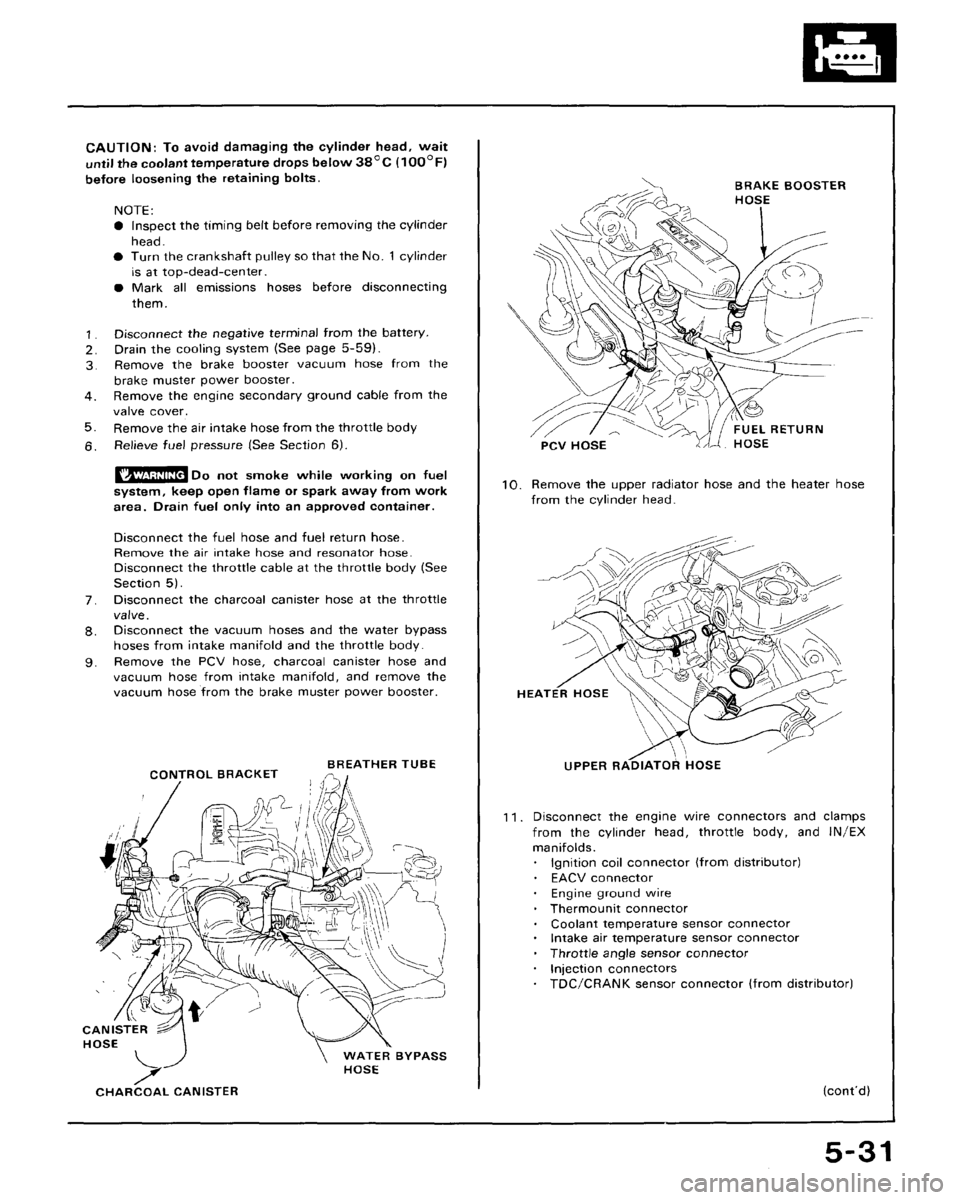 HONDA CRX 1988 2.G Workshop Manual 