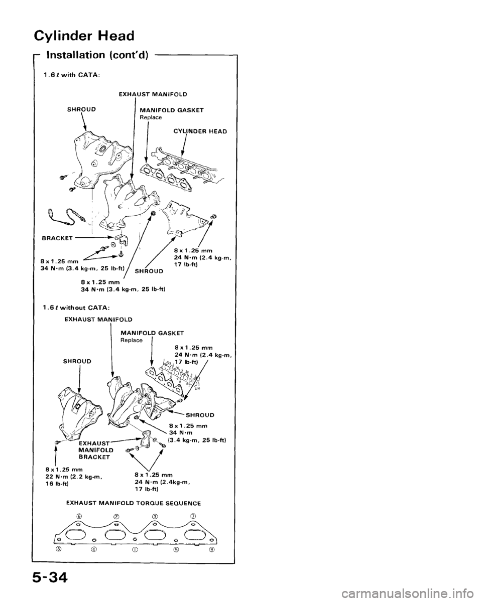 HONDA CRX 1988 2.G Workshop Manual 
