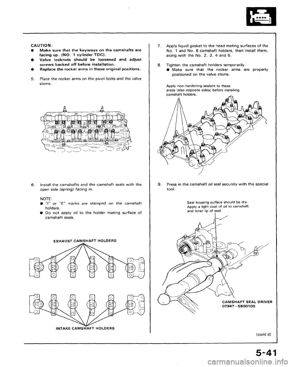 HONDA CRX 1988 2.G Workshop Manual 