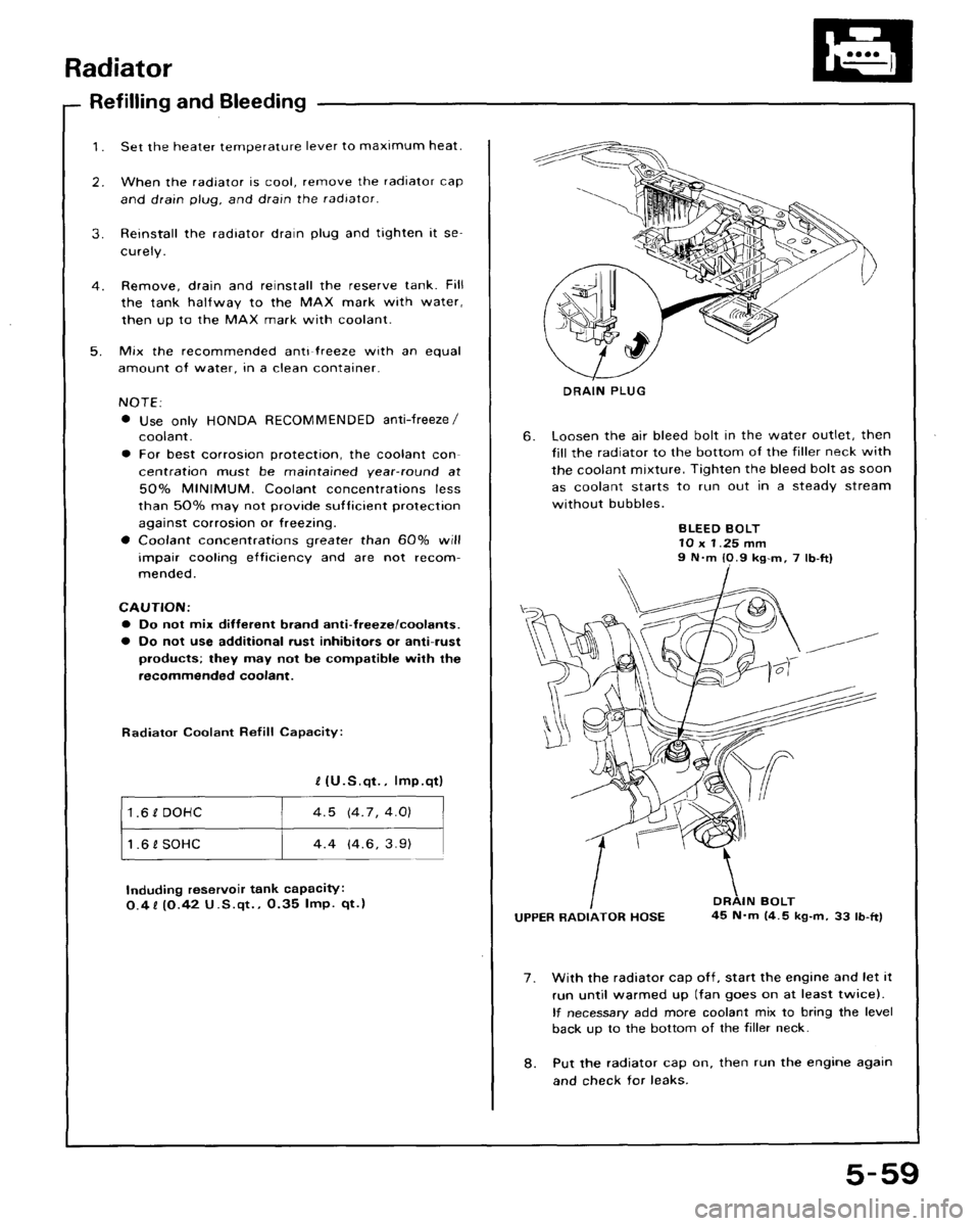 HONDA CRX 1988 2.G Workshop Manual 