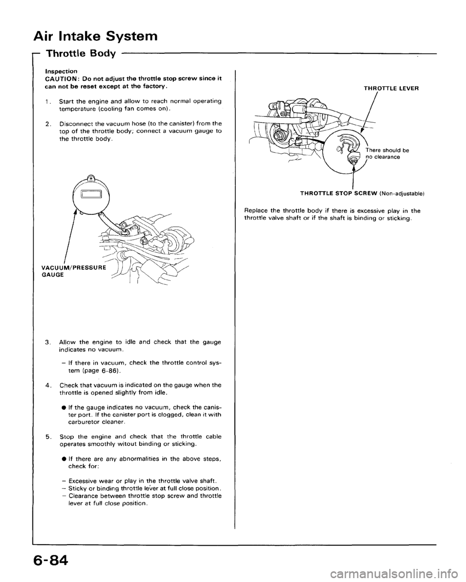HONDA CRX 1988 2.G Workshop Manual 