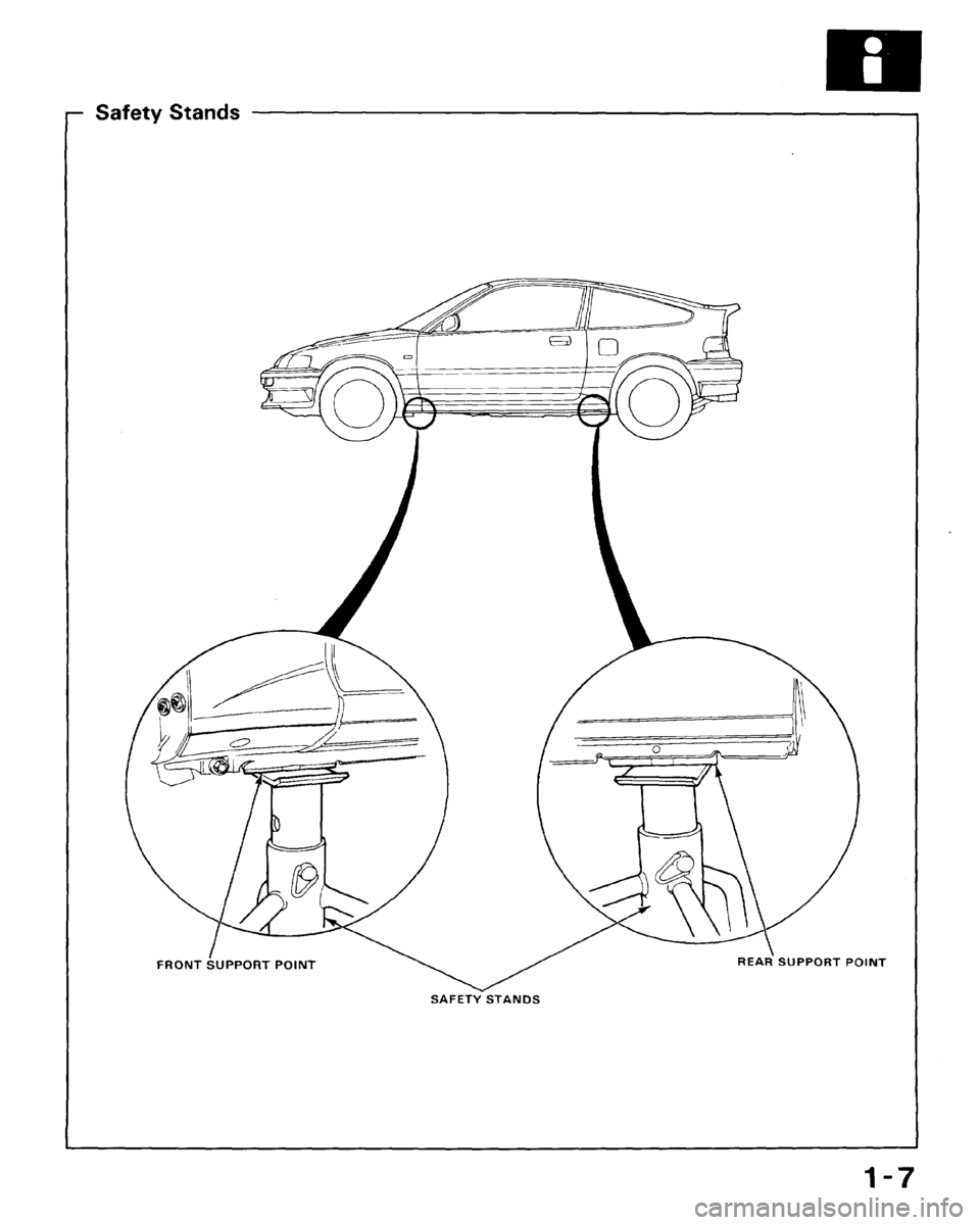 HONDA CRX 1988 2.G Workshop Manual 