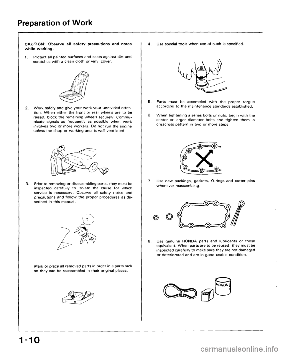 HONDA CRX 1988 2.G Workshop Manual 