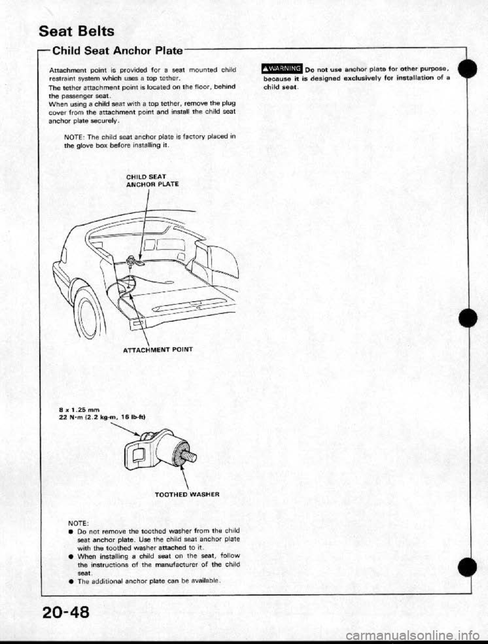 HONDA CRX 1991 2.G Workshop Manual 