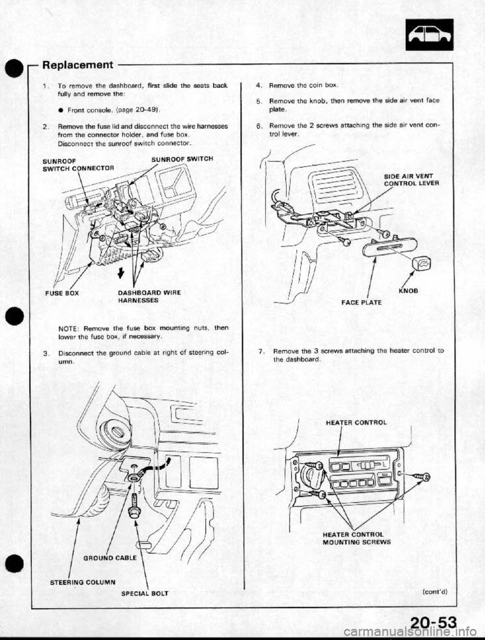 HONDA CRX 1991 2.G Workshop Manual 