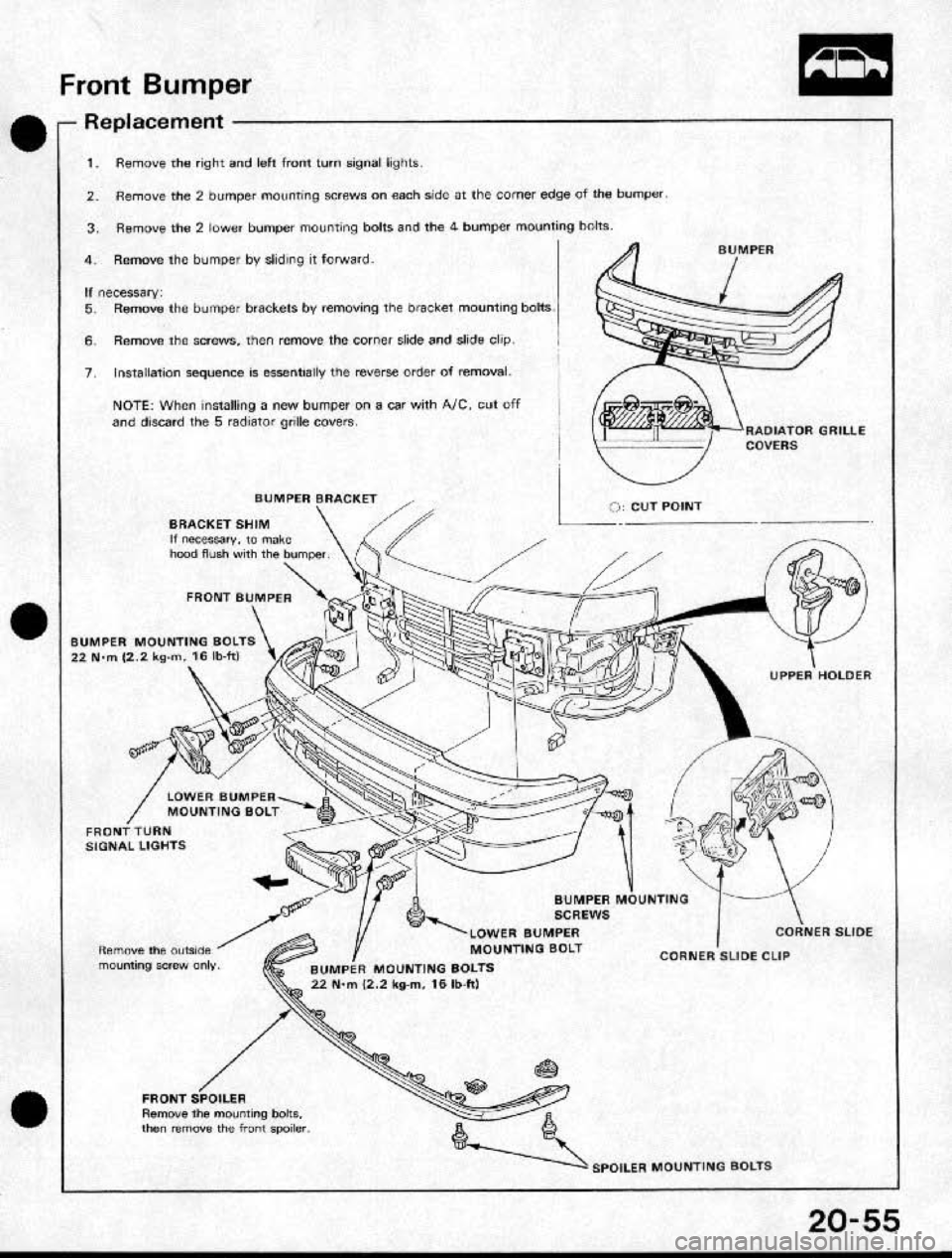 HONDA CRX 1991 2.G Workshop Manual 