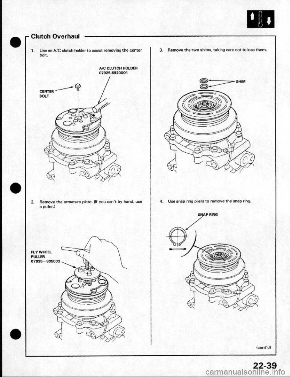 HONDA CRX 1991 2.G Workshop Manual 