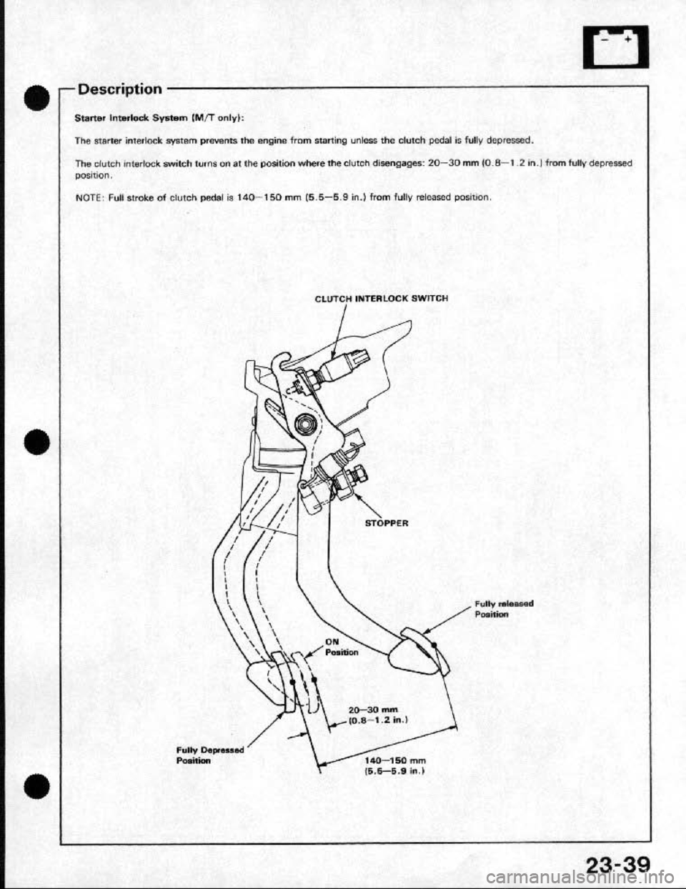 HONDA CRX 1991 2.G Workshop Manual 