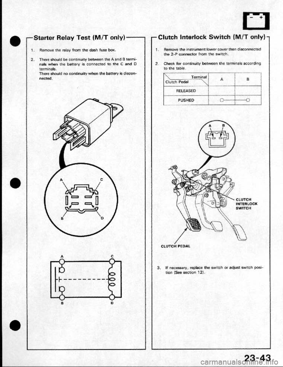 HONDA CRX 1991 2.G Workshop Manual 