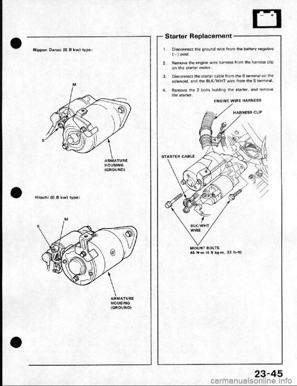 HONDA CRX 1991 2.G Workshop Manual 
