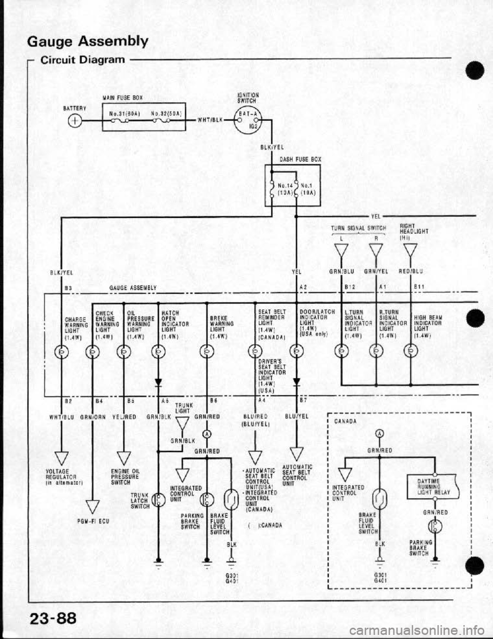 HONDA CRX 1991 2.G Workshop Manual 