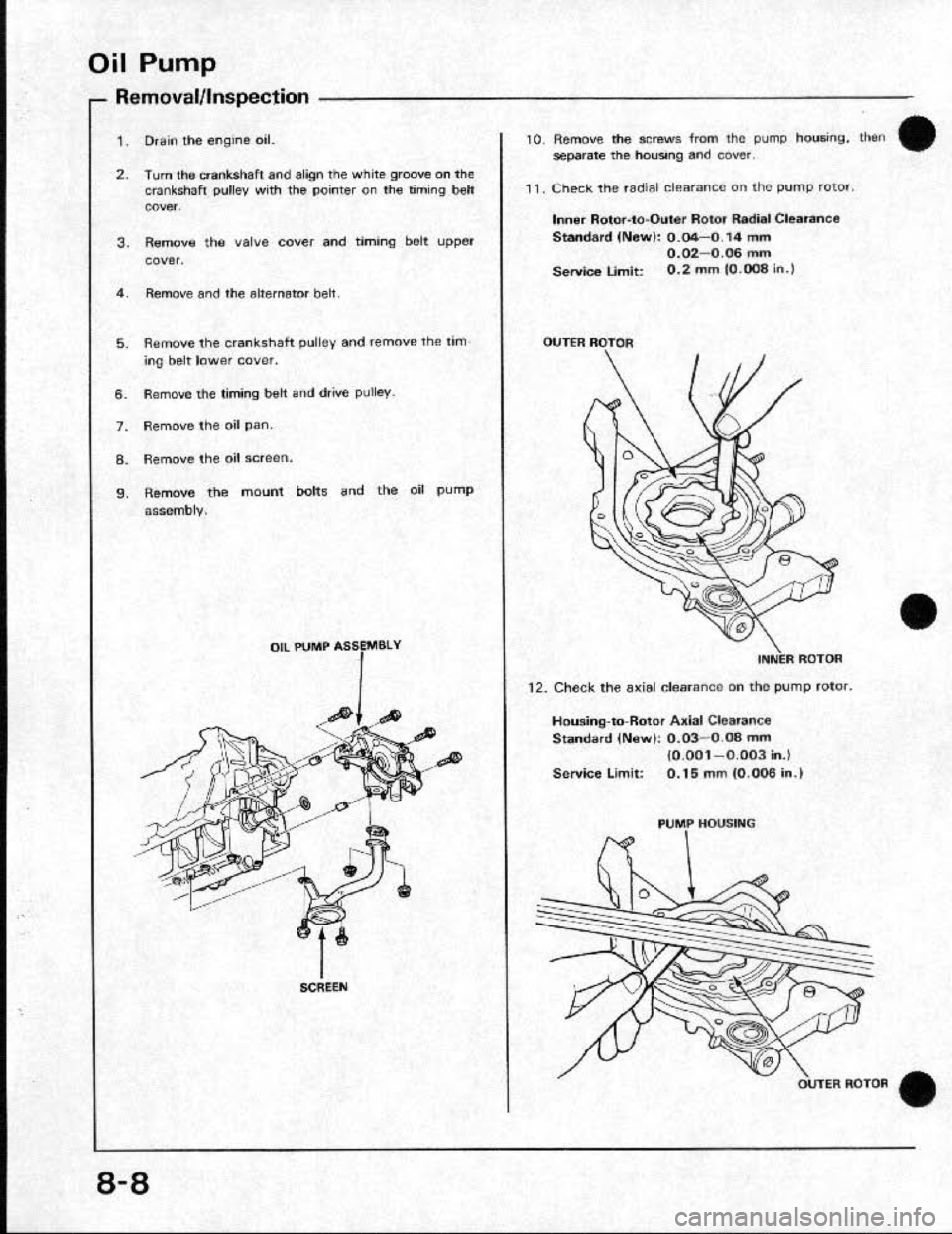 HONDA CRX 1991 2.G Workshop Manual 