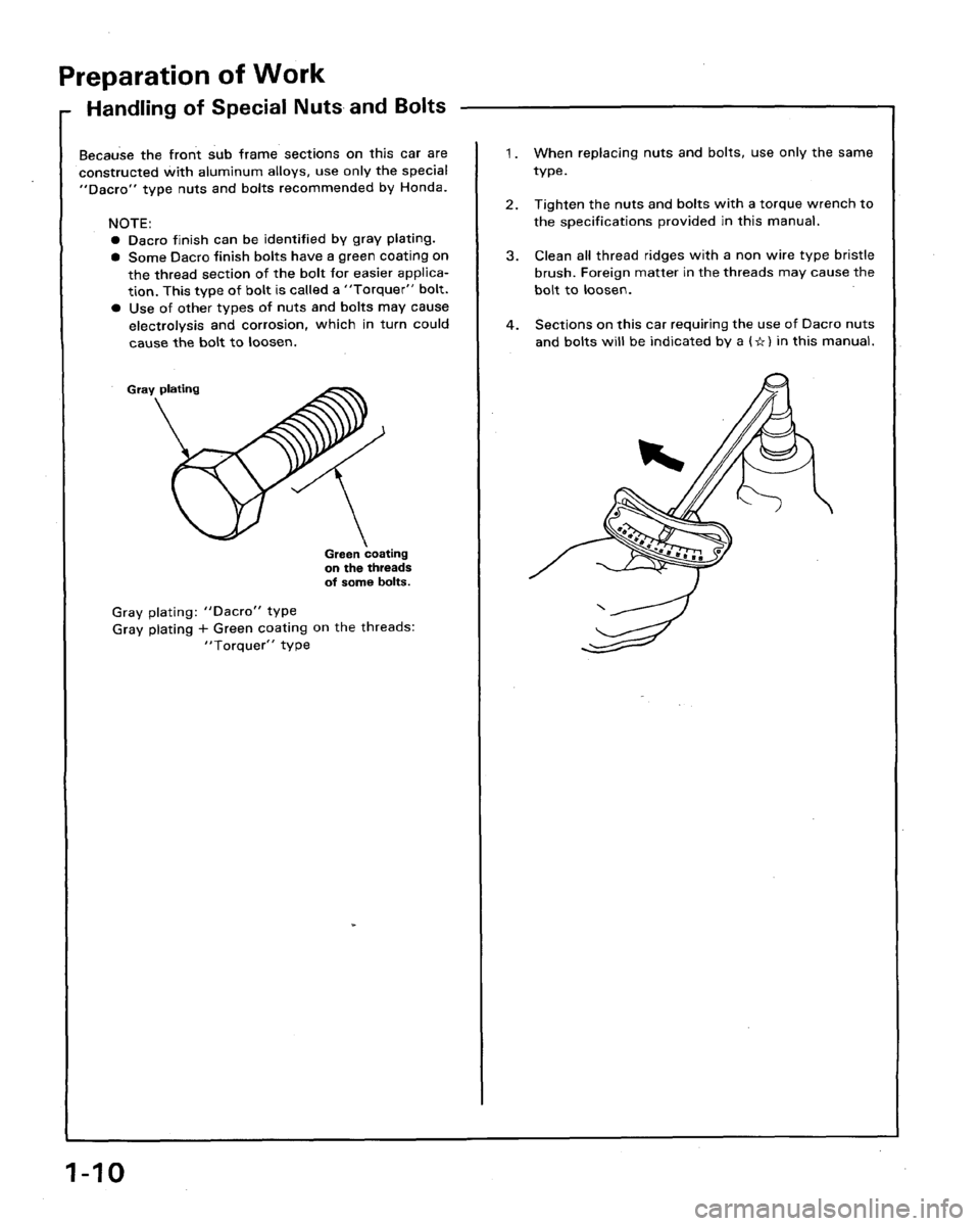 HONDA LEGEND 1991 2.G Workshop Manual 