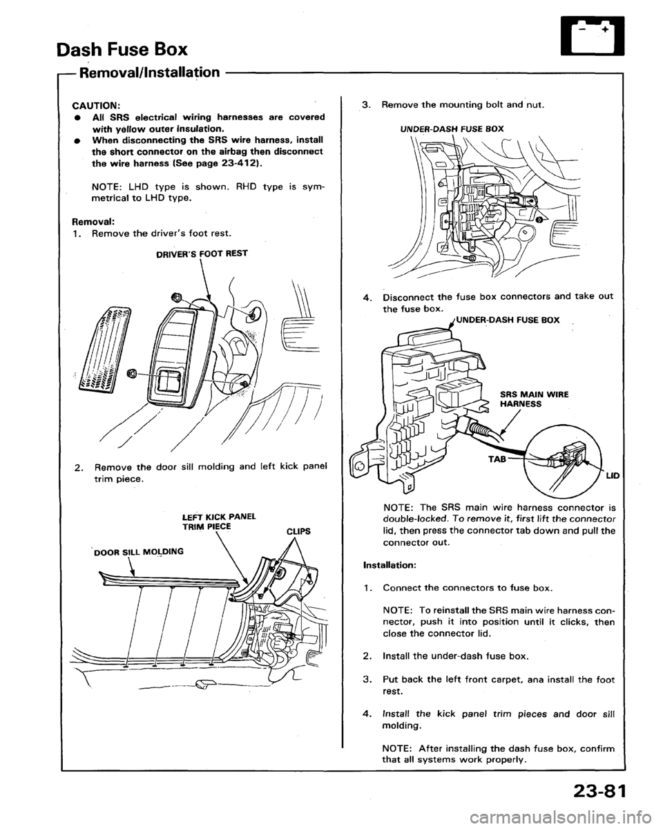 HONDA LEGEND 1991 2.G Workshop Manual 