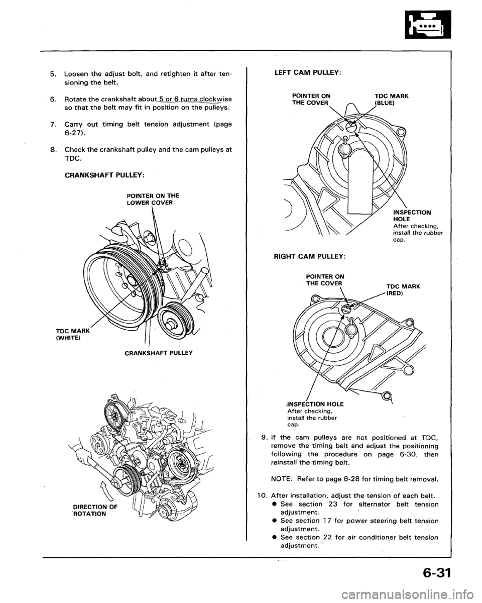 HONDA LEGEND 1991 2.G Workshop Manual 
