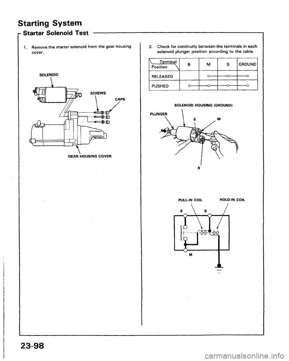 HONDA LEGEND 1991 2.G Workshop Manual 