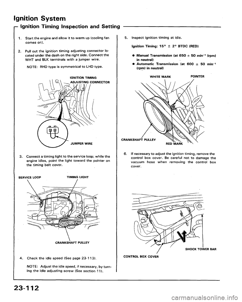HONDA LEGEND 1991 2.G Workshop Manual 