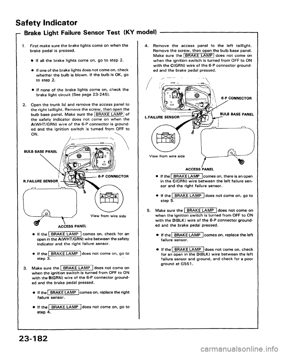HONDA LEGEND 1991 2.G Workshop Manual 