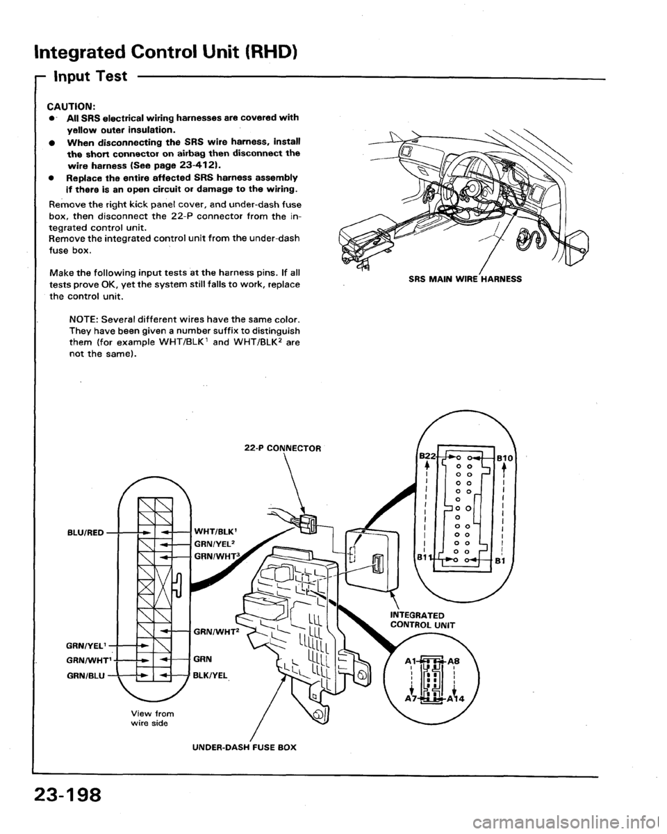 HONDA LEGEND 1991 2.G Workshop Manual 